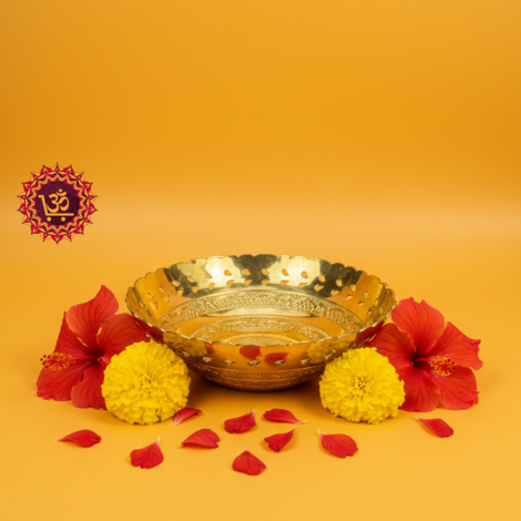 TPS-BWL-1001_Elegant Brass Flower Bowl_WL