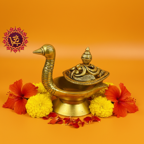 TPS-INC-1002_Brass Duck Insence Dhoopdani Burner-with logo