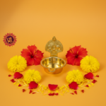 Brass Sangu Chakra Namam Agal Vilakku-Small